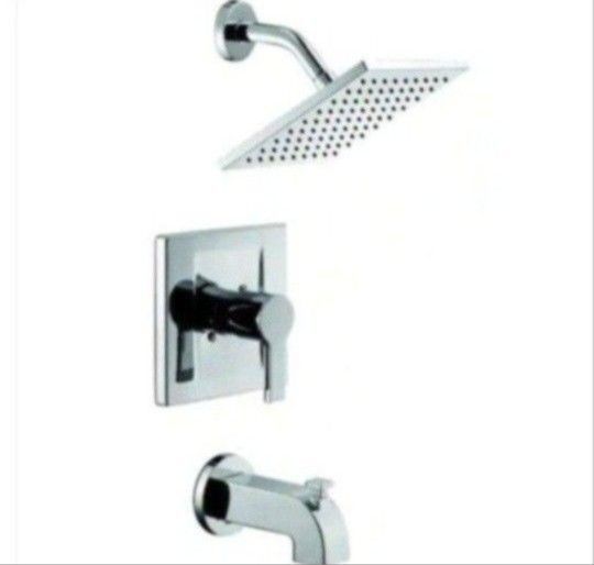 Glacier Bay Modern Single-Handle 1-Spray Tub and Shower Faucet in Chrome (Valve Included