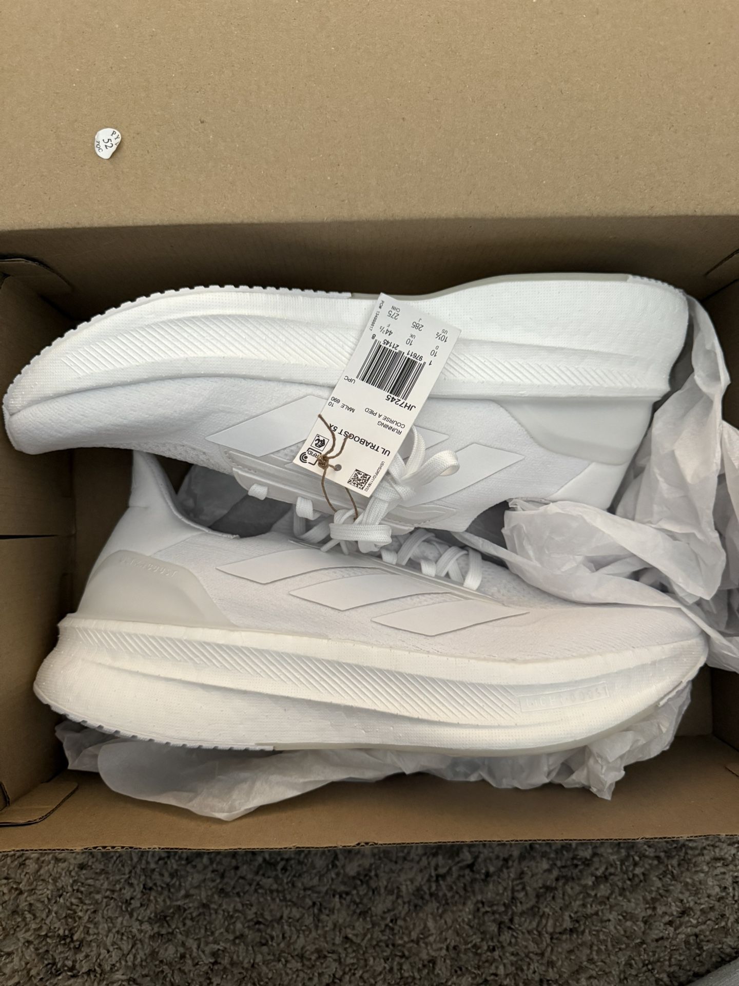 Men's white Adidas Ultraboost 5.0