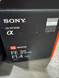 Sony 35mm f1.4 G Master Lens