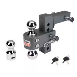 TowSmart Class 5, 12,000 lbs. 5-5/8 in. Drop to 6-1/2 in. Rise, Adjustable Trailer Hitch Tri-Ball Mount @B11-581