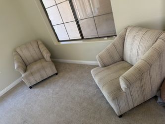 Matching Fabric Sofa and Armchair Set