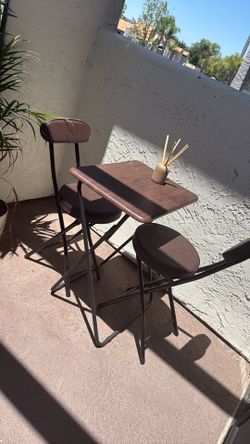 2 chairs and 1 small table for $35