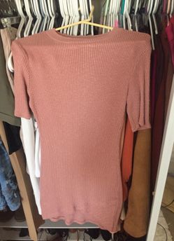 Blush nude mini dress