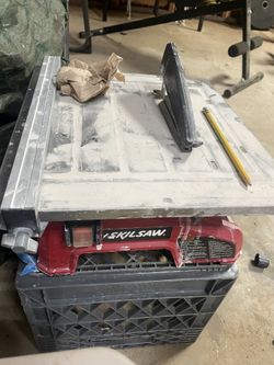 Tile Saw With New Blade