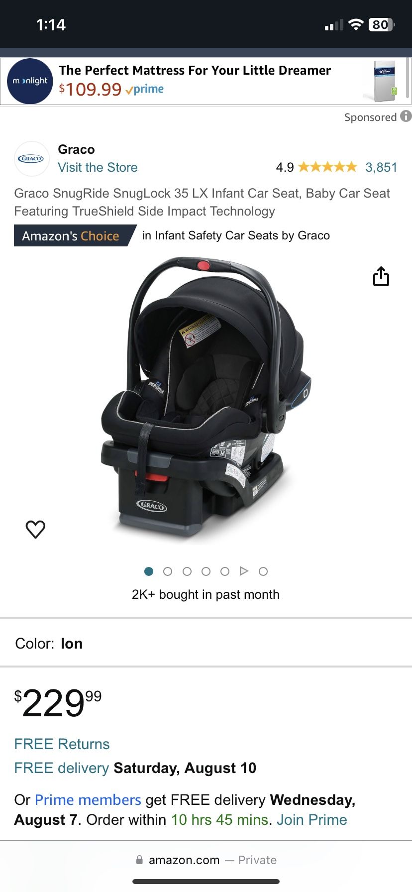 Graco Baby Car Seat 