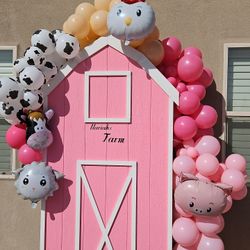 Barn Theme Birthday Backdrop 