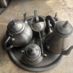  Vintage Collectible  Handmade Tea Set Kettle 