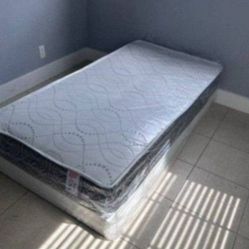 Twin Size Mattress With Box Spring set Colchones Nuevos Individuales 