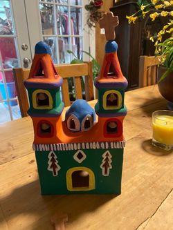 Mexican folk Art church w/ bells
