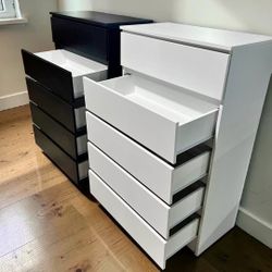 Chest White New 5 Drawers 