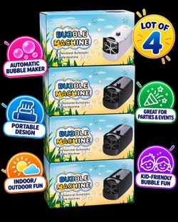 Professional Automatic Bubble Machine – Lot of 4