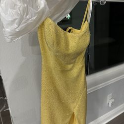 Sherri Hill Homecoming Cocktail Yellow Dress