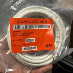 SIK Accessory Park Hi def HDMI 12ft Coaxial Jumped