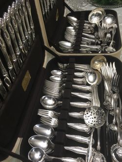 Antique Silver Plate Flatware Silverware 193 pieces