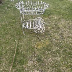 White decorative cart