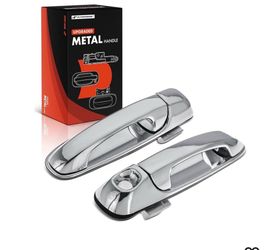 A-Premium Upgraded Metal Exterior Door Handles - Front Driver & Passenger Compatible with Dodge Ram 1 3 5500, Dakota & Mitsubishi Raid