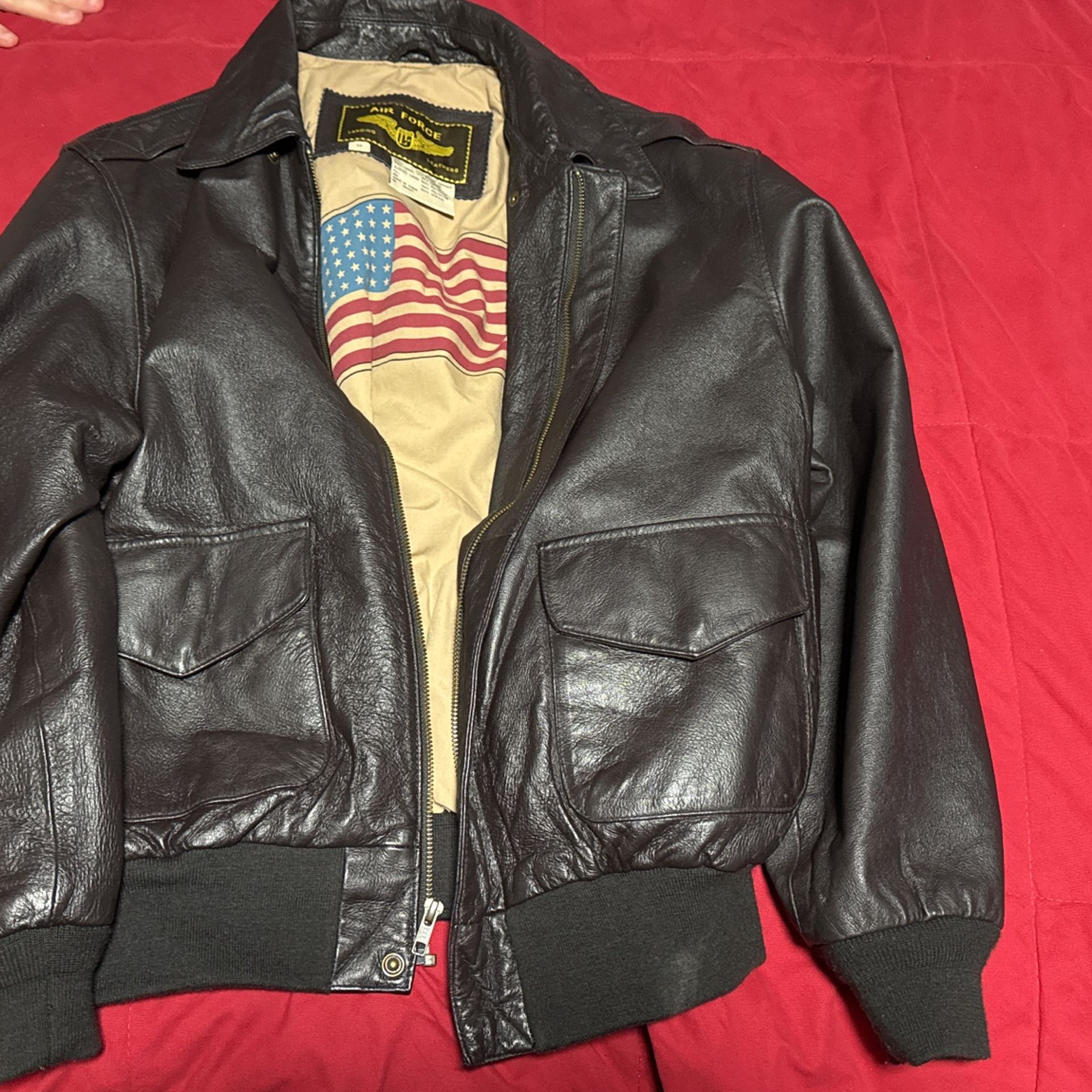 Leather Bomber Jacket