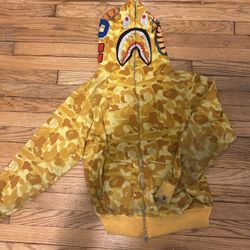 yellow Bape Hoodie 