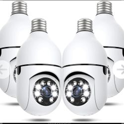 Light Bulb Security Cameras Wireless Outdoor, 5G&2.4GHz 4MP Security Camera 360° PTZ Cameras for Home