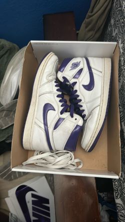 Air Jordan 1 Mid “Court Purple” (often called the White/Court Purple colorway).