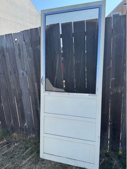 Antique wood screen door