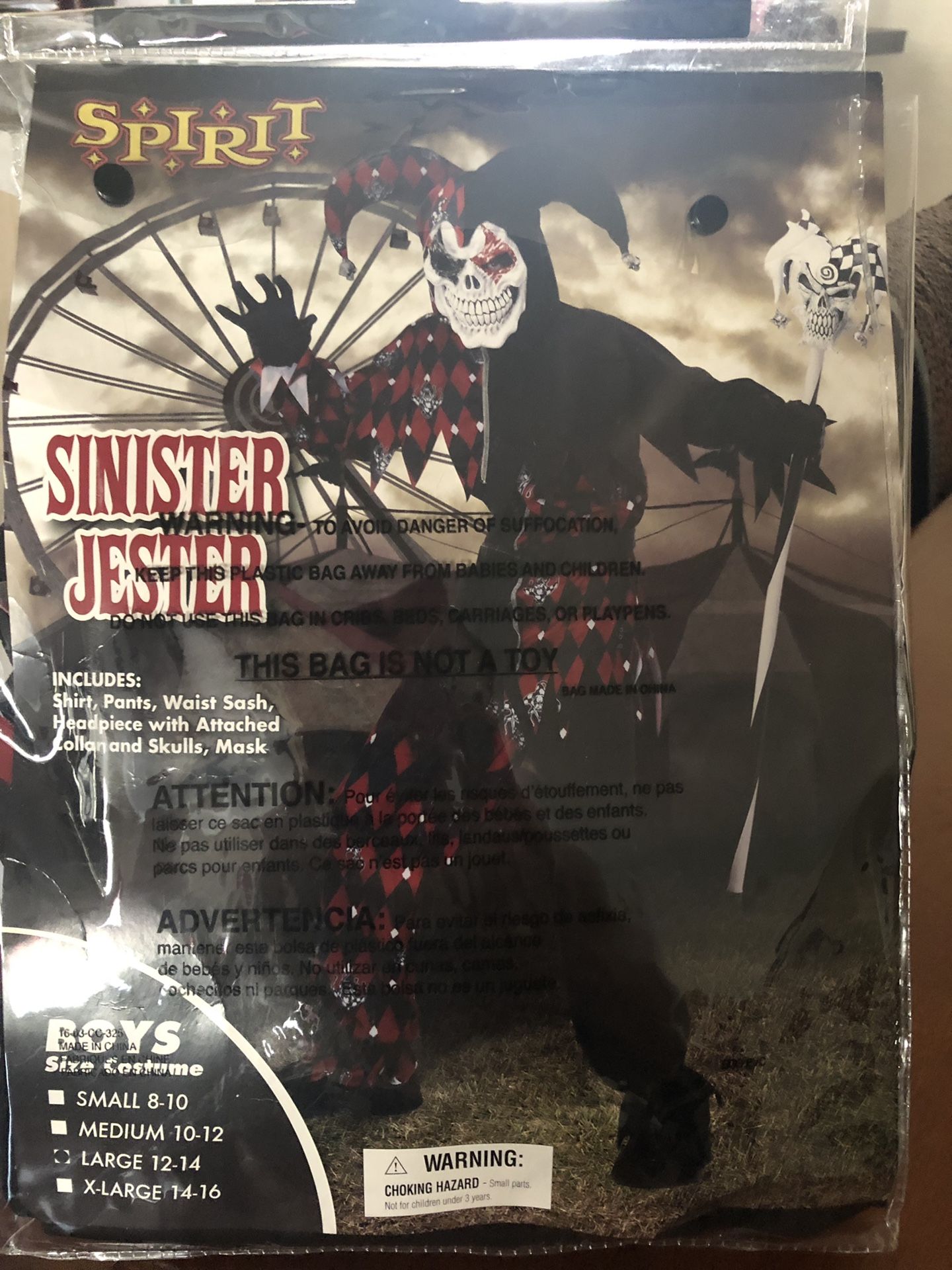Sinister Jester kids costume