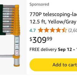 Like New Heavy Duty Extendable Telescopic Ladder 