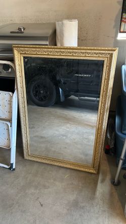 Mirror with Gold trimming