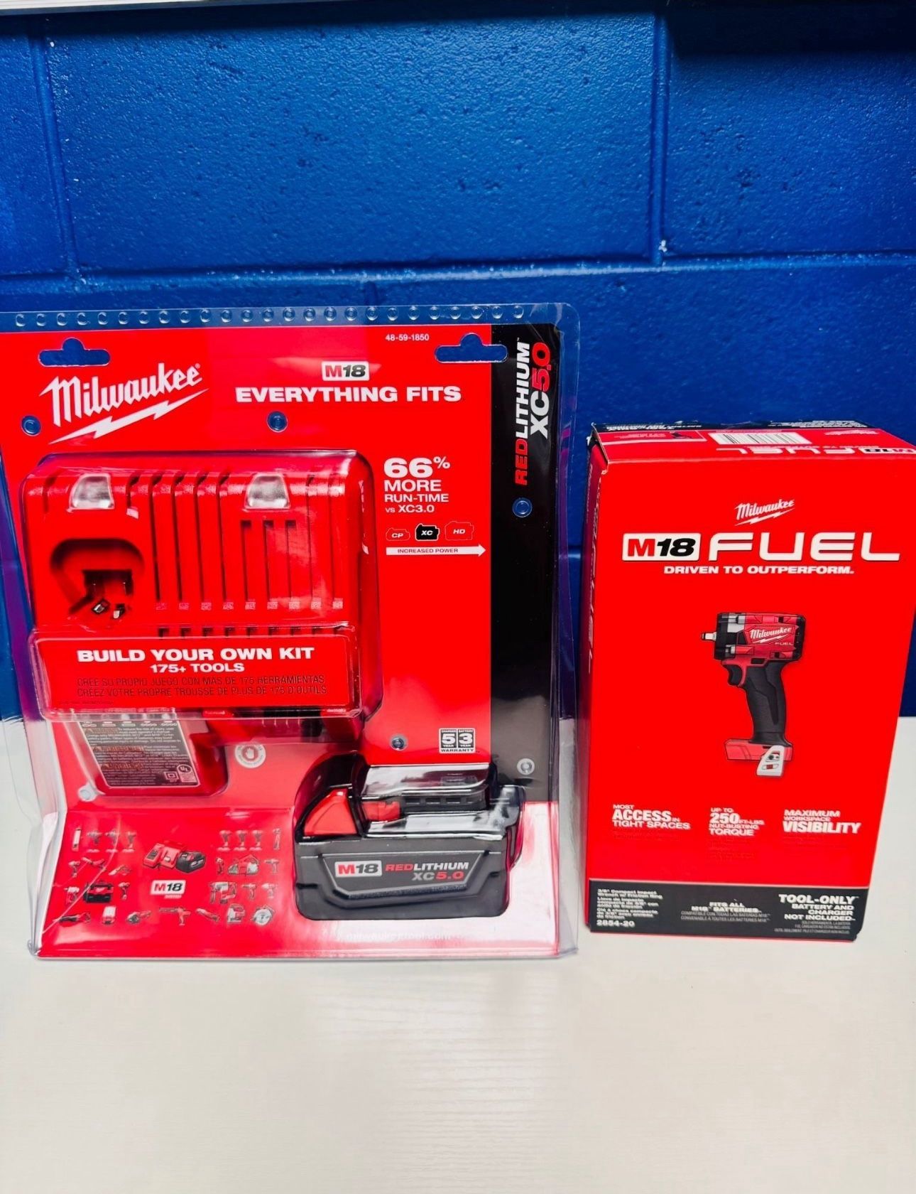 🔥 Milwaukee M18 3/8 Impact Wrench + M18 5.0 Battery + M18 & M12 Charger Kit