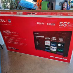 TCL Roku 55" 4K HDR Smart Tv 