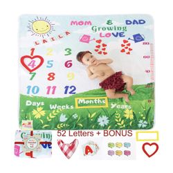 New Baby, Milestone Blanket