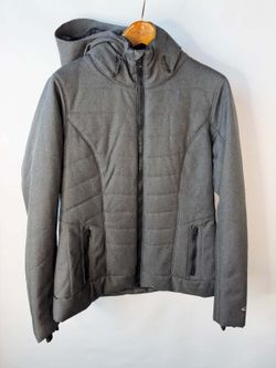 Champion C9 Insulated Hooded Jacket Womens Large Heather Gray Coat