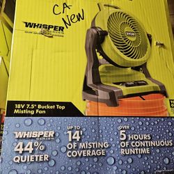 RYOBI 18V CORDLESS VARIABLE SPEED MISTING FAN TOOL ONLY NEW NO BATTERY OR CHARGER 