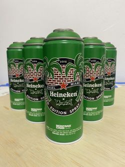 1 Miami Art Basel 2015 Montana Can Heineken Spray Paint Can. Rustoleum Krylon Molotow Belton Mtn Colors 