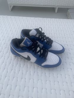 Blue jordan cleats size 11