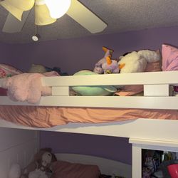 Desk And Drawer Set With Twin Bed. Must Go White From City Furniture 
