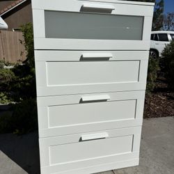 White Modern Dresser Chest of Drawers Furniture Great Condition 
