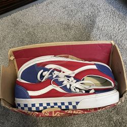 Red & Blue Vans Size 9.5