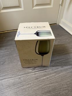 Spectrum Green Glass Set of 4 White Wine Goblets