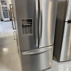 Whirlpool Stainless Steel 30” Wide French Door Refrigerator - 20 Cu. Ft.