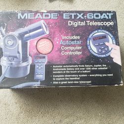 Meade ETX-60 AT GOTO Robotic Refractor Telescope with two Eyepieces 

