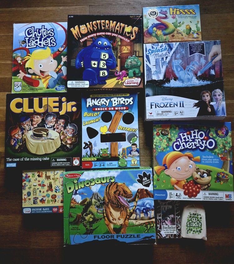 Lot of Kids Board Games & Puzzles