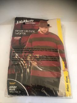 Plus Size Adult A Nightmare On Elm Street Freddy Krueger Sweater 2x Spirit