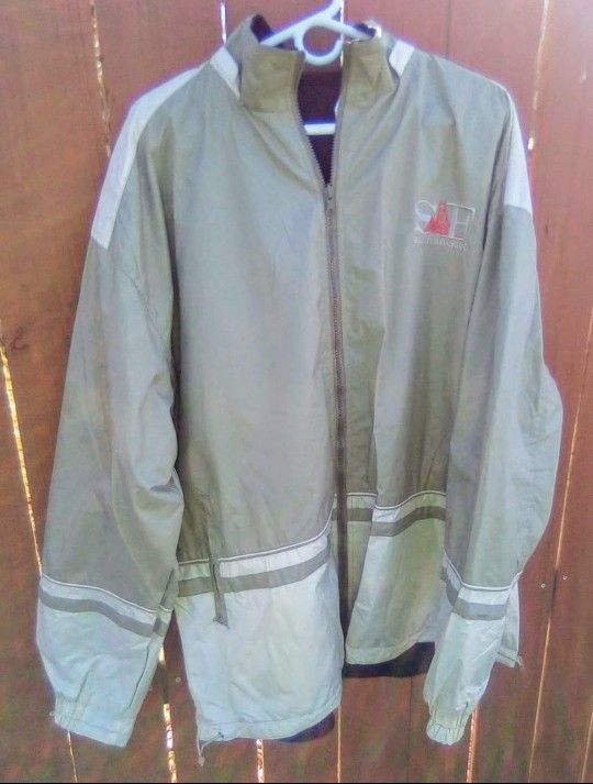 Men's Jacket - Tan w/White, Size 2XL, Sell $8