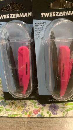 Tweezerman Mini Brow Rescue Kit Pink & Black
