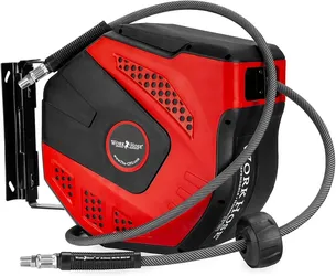 Hose Reel with 1600 Series Work Hose -3/8"" X 50', Red, Black, 169950