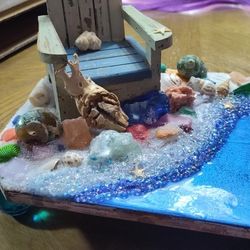 Beach Trinket/vanity Tray Handmade