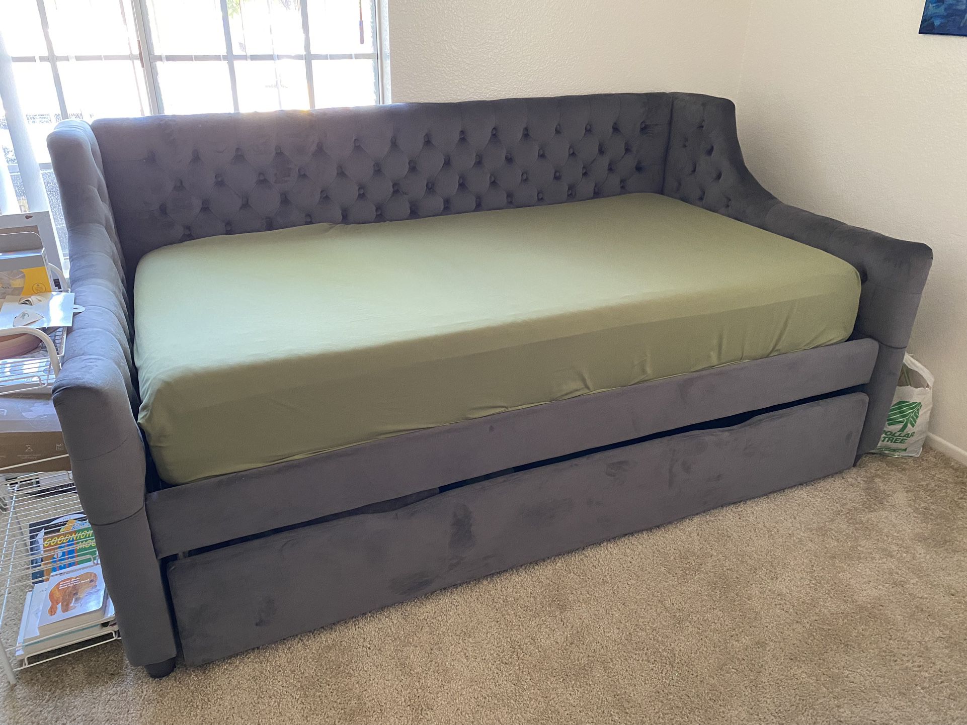 Twin bed with trundle