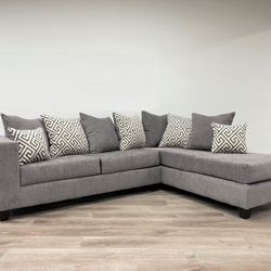 Brand NEW Smoke Grey Sectional Sofa 
