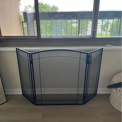 Black Fireplace Protective Screen